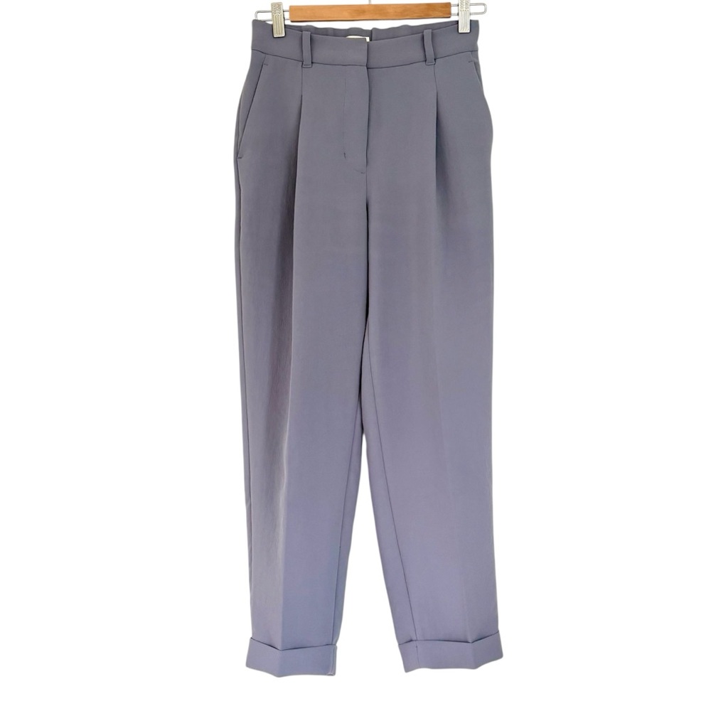 Aritzia Wilfred Dashwood Dress Pants Pleated Cuffed Lilac Size 2